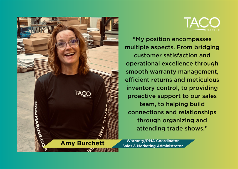 TACO Marine International Women's Day Amy Burchett